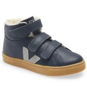 Veja Toddler Esplar Mid Fur-Lined Leather Velcro Sneaker US 10/Euro 27
